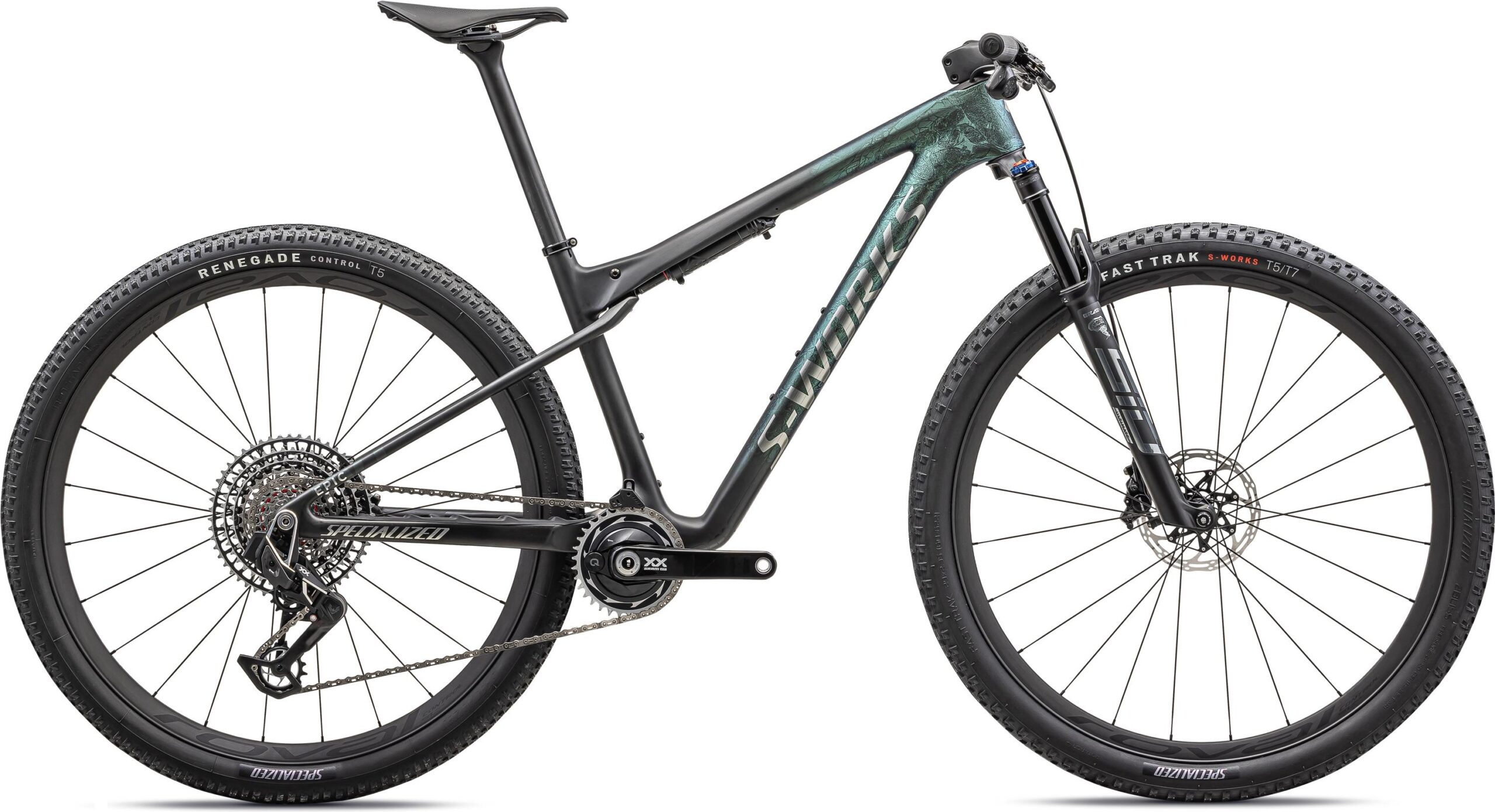 Specialized S-Works Epic World Cup 2023 (Satin Chameleon Lapis Tint Granite / Brushed Chrome)