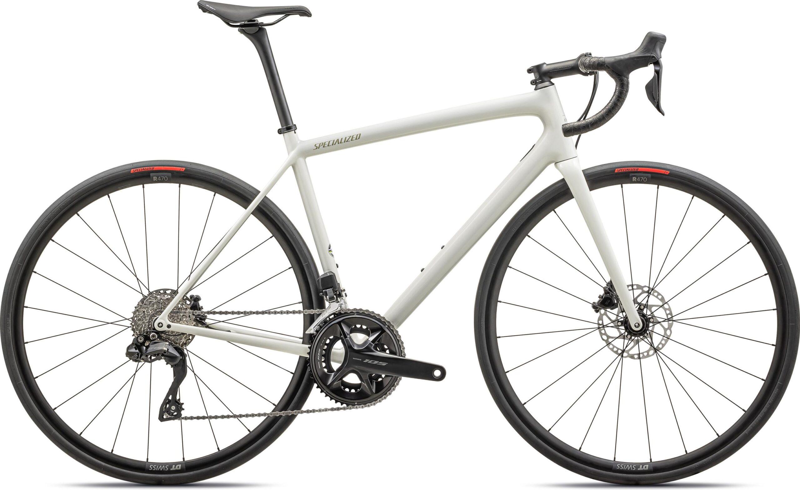 Specialized Aethos Comp - Shimano 105 Di2 2024 (GLOSS DUNE WHITE METALLIC SPRUCE)