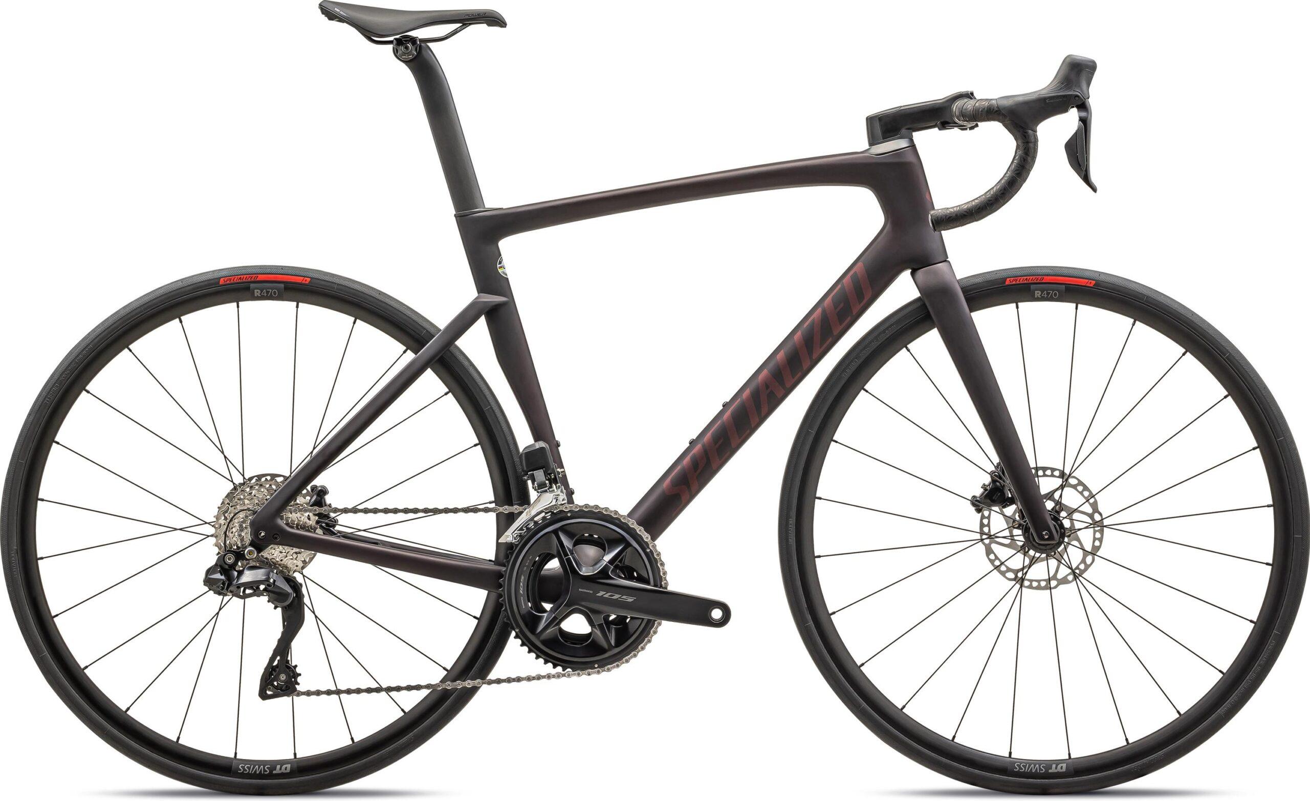 Specialized Tarmac SL7 Comp - Shimano 105 Di2 2024 (SATIN RED TINT OVER CARBON / RED SKY)